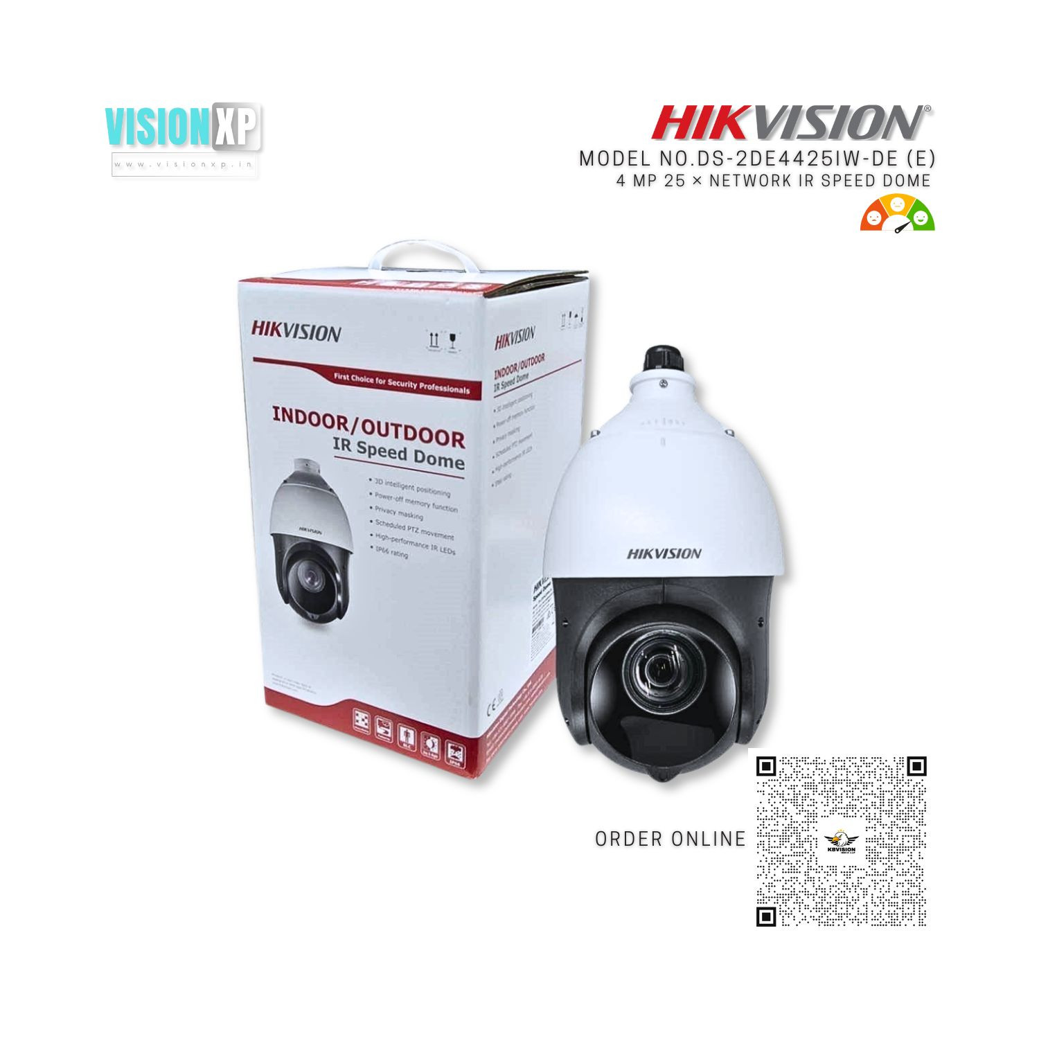Hikvision DS-2DE4425IW-DE (E) 4 MP 25 × Network IR Speed Dome Camera